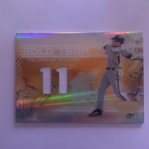 2005 Leaf Materials-Gold Team Lyle Overbay Brewers 100/250 #GT-13 (016)